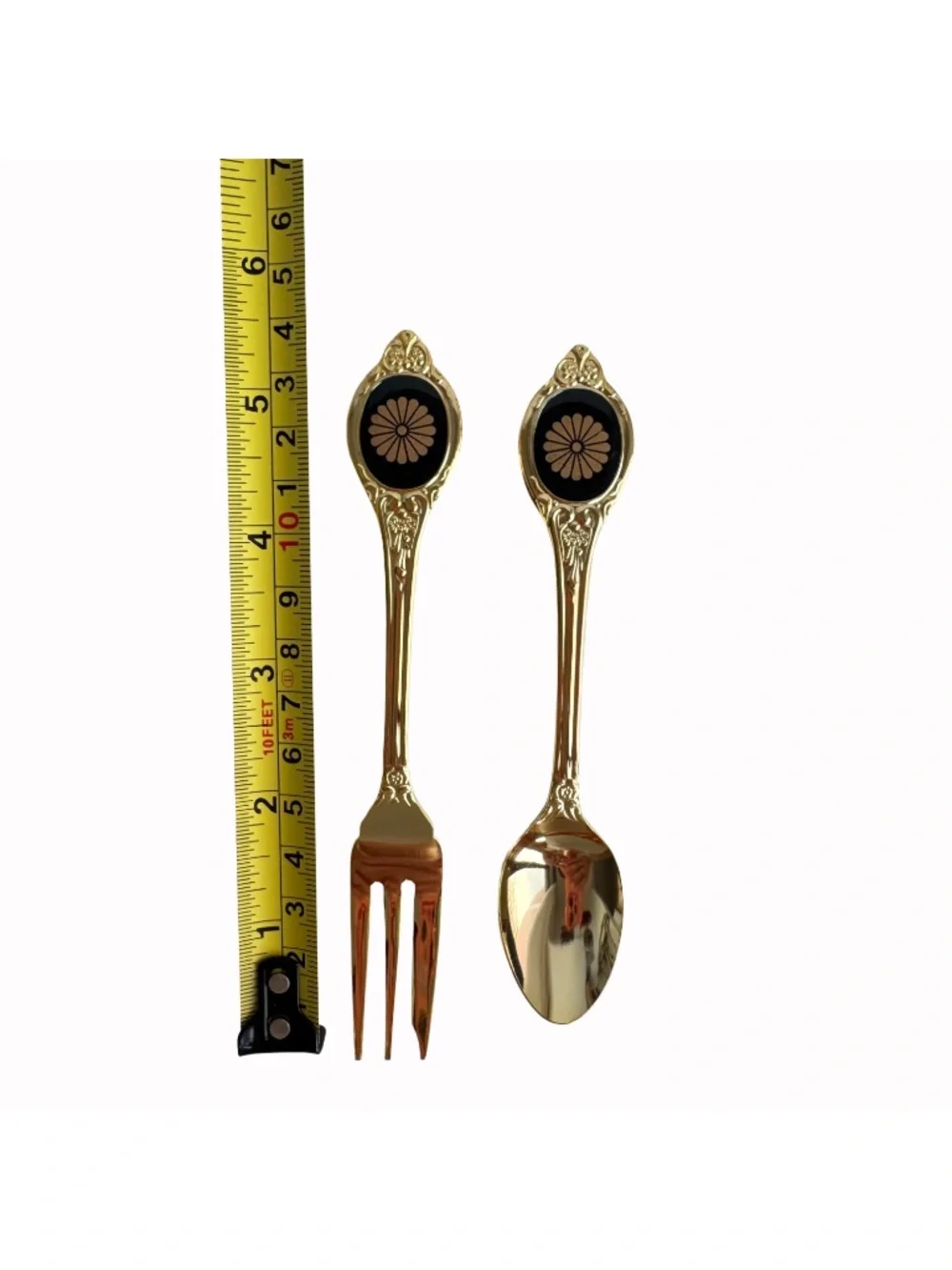 Vtg 12pc Dessert Fork Spoon Set Silver Plated Stainless Japanese Flatware Boxed